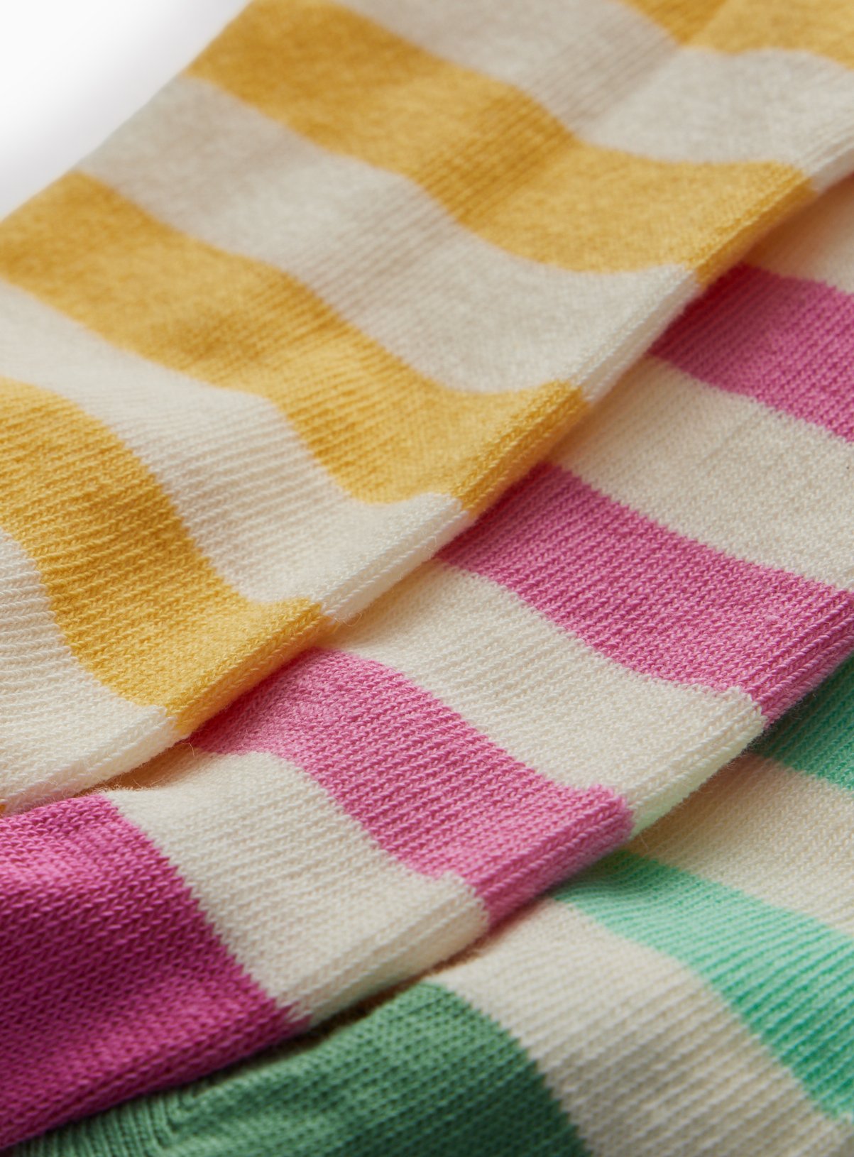 Pastel Stripe Trainer Socks 5 Pack 4-8 - Image 2 thumbnail